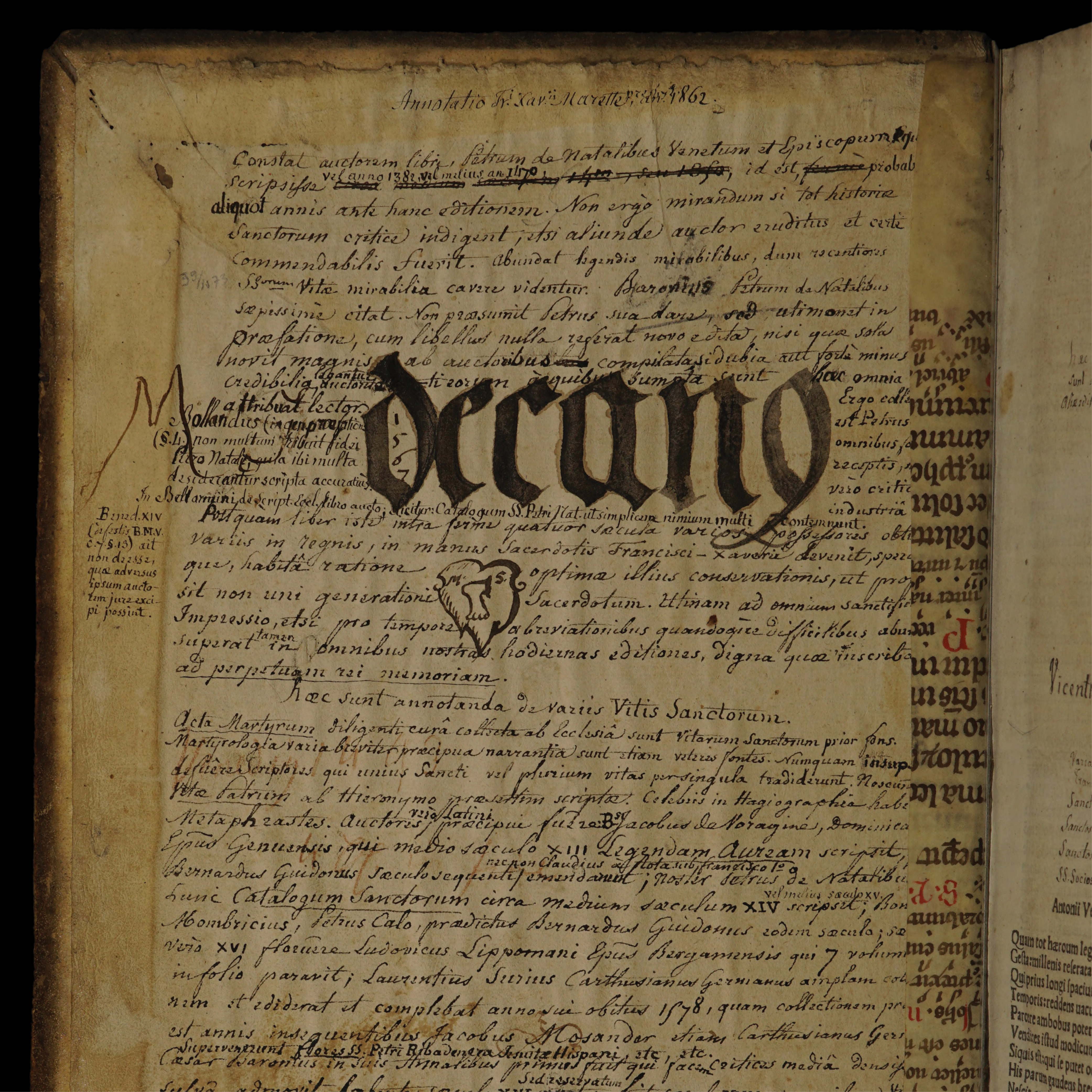 Pastedown in Petrus de Natalibus, Catalogus sanctorum et gestorum eorum ex diversis voluminibus collectus (Vicenza, 1493). Boston Public Library.