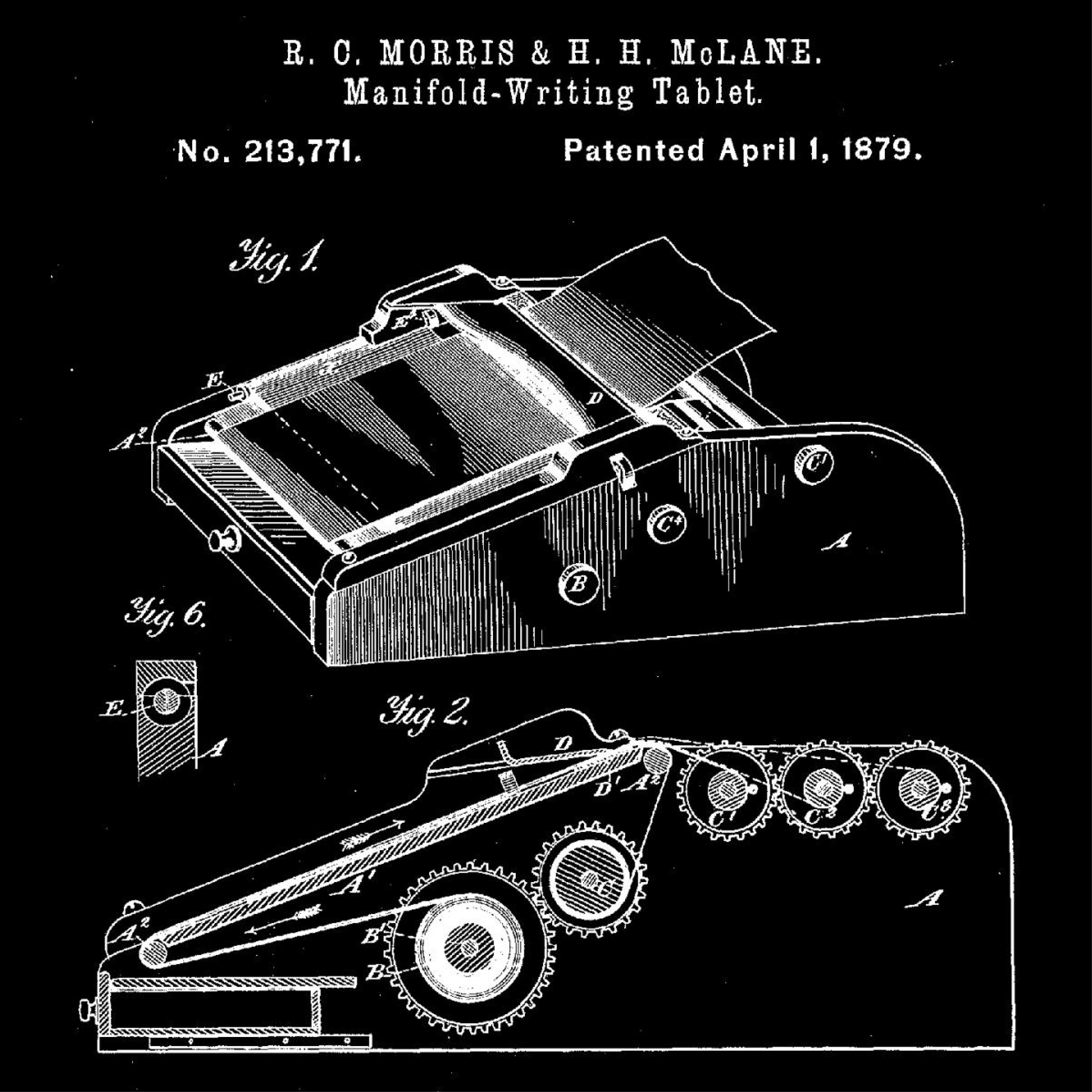 Patent, Robert C. Morris Manifold-Writing Tablet (1879). University of North Texas Libraries.